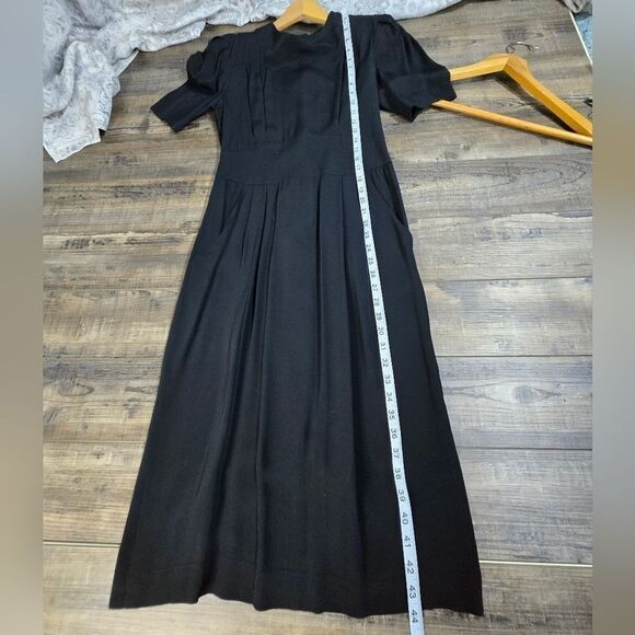 Liz Claiborne vintage button back dress with pockets black Elphaba vibes size 8 - Picture 9 of 11